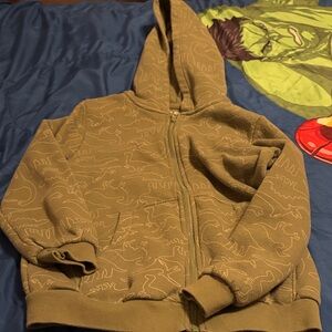 Okie Dokie Olive Dinosaur Hoodie